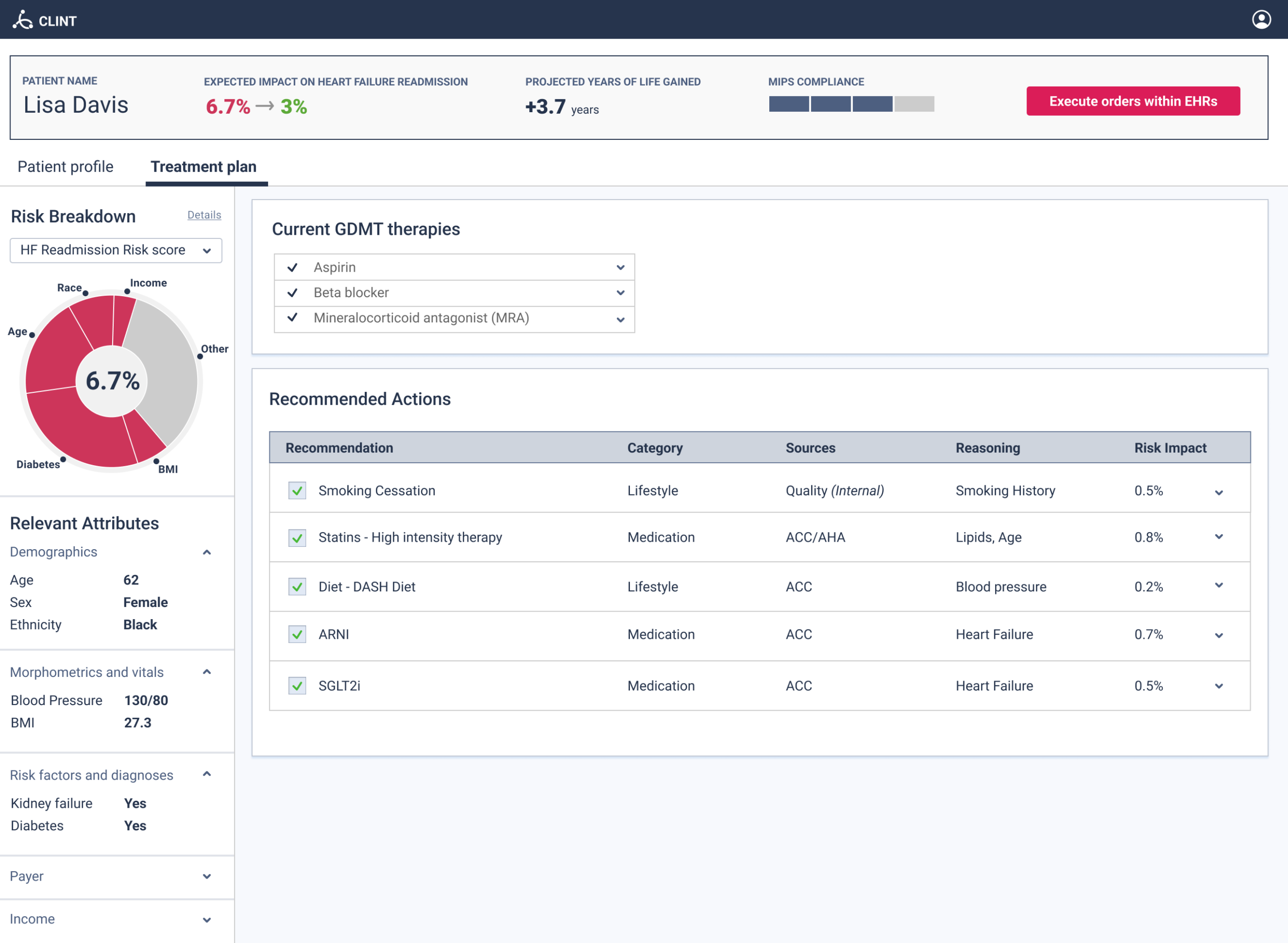 Guidelines recommendations tool early concept